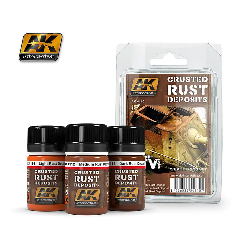 Crusted Rust Deposits Weathering Enamel Set AK Interactive