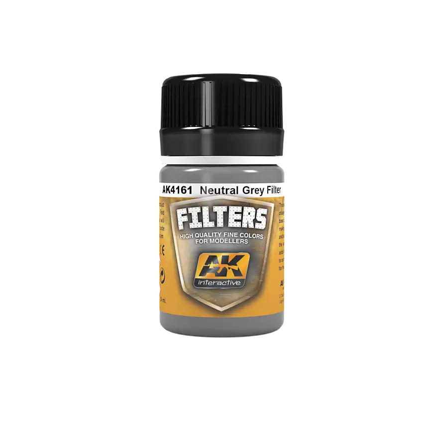 Neutral Grey Filter Enamel Paint 35ml Bottle AK Interactive