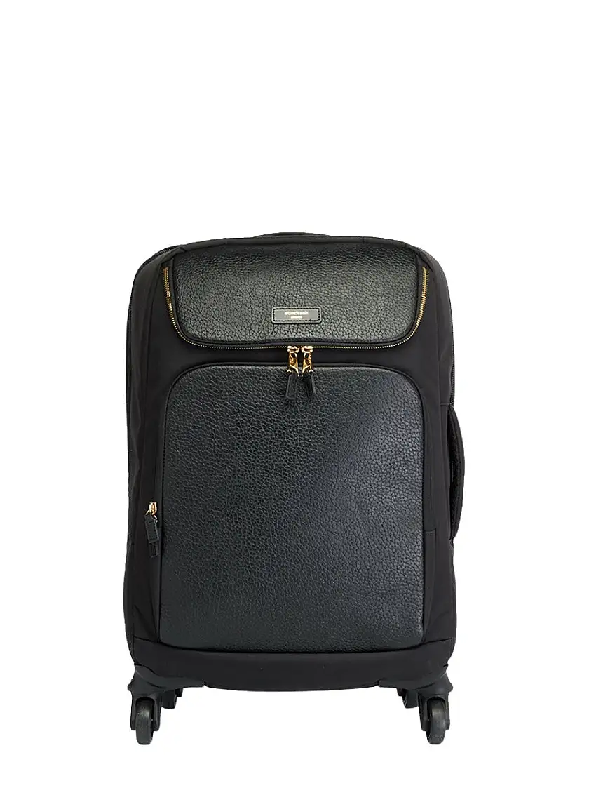 Alyssa 4 Wheel Cabin Carry-On Black & Gold