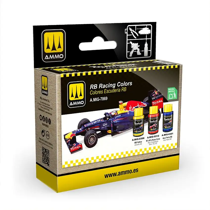 RB Racing Cars Cobra Paints Acrylic Set (3 Colors) 30ml Bottles AMMO by Mig Jimenez