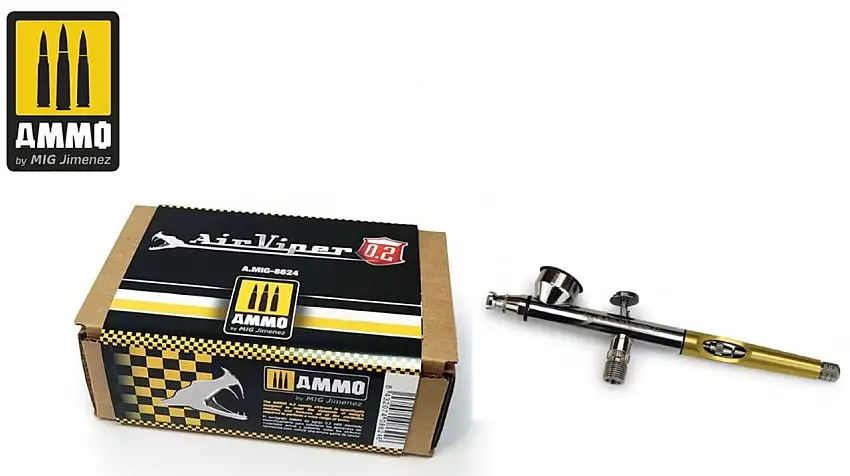 AirViper 0.2mm Gravity Feed Double Action Airbrush AMMO by Mig Jimenez