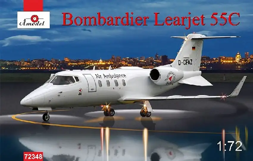 Bombardier Learjet 55C Business Jet 1/72 A-Model