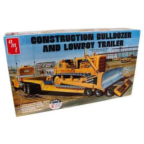AMT Lowboy Trailer & Bulldozer Combo 1/25 Scale