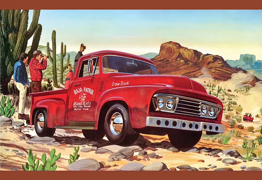 1953 Baja Patrol Ford Pickup Crew Truck 1/25 AMT Models