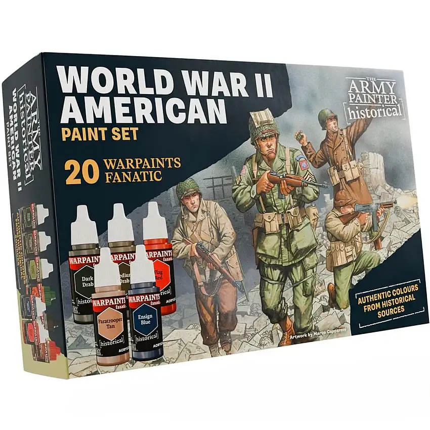 Warpaints Historical: WWII American Acrylic Paint Set (20 Colors) 18ml Bottles The Army Painter