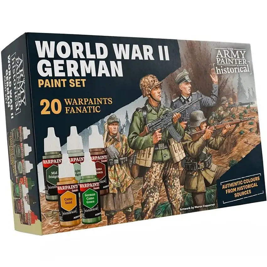 Warpaints Historical: WWII German Acrylic Paint Set (20 Colors) 18ml Bottles The Army Painter