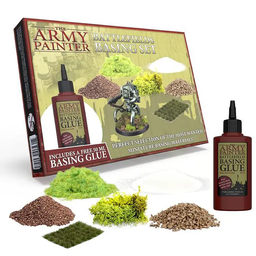 Battlefields Basing Set (6 different materials & 50ml glue) The Army Painter