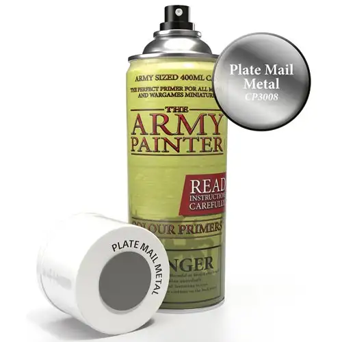 Army Painter Color Primer: Plate Mail Metal (400ml)