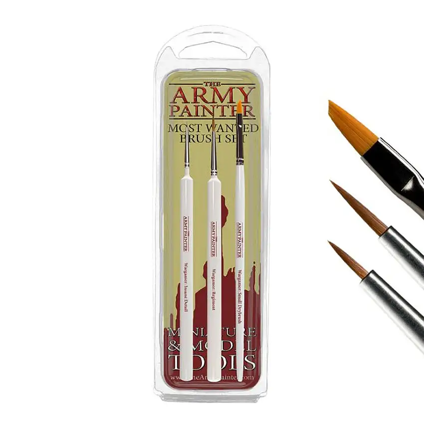 Wargamer Most Wanted Brush Set: Insane Detail, Regiment, Drybrush The Army Painter