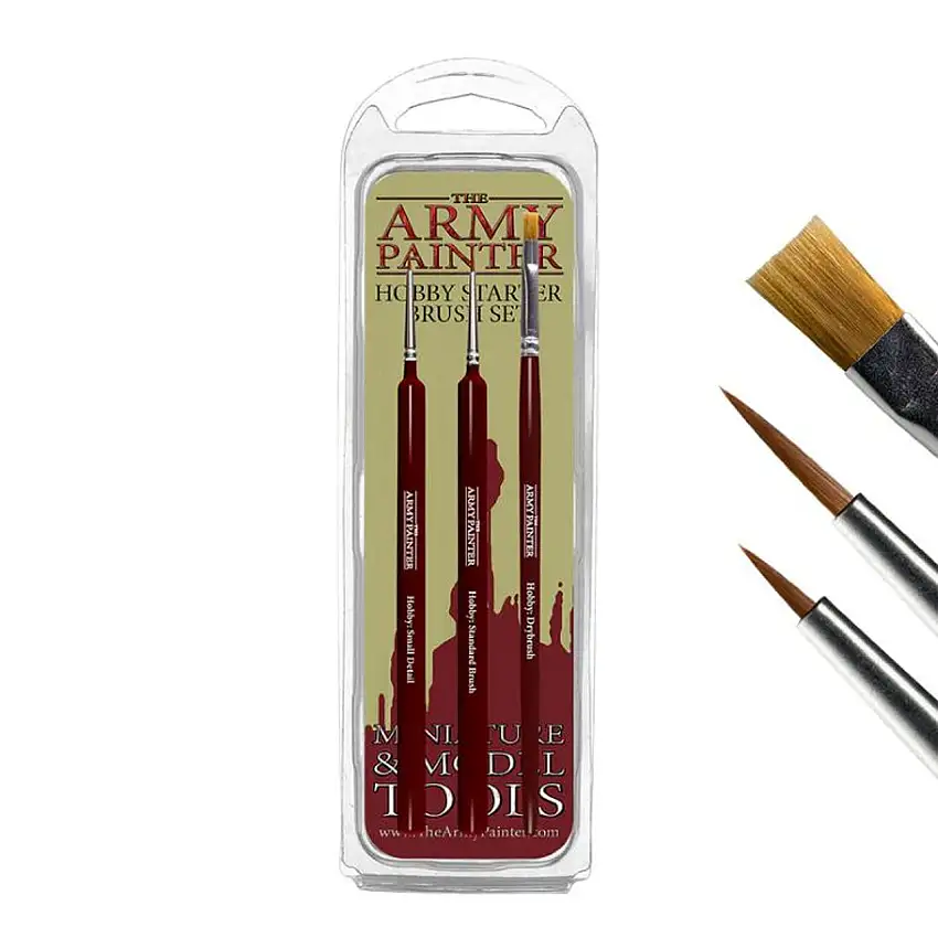 Hobby Starter Brush Set: Small Detail, Standard, Dry The Army Painter