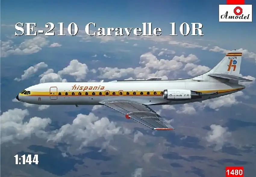 SE210 Caravelle 10R Hispania International Commercial Airliner 1/144 A-Model