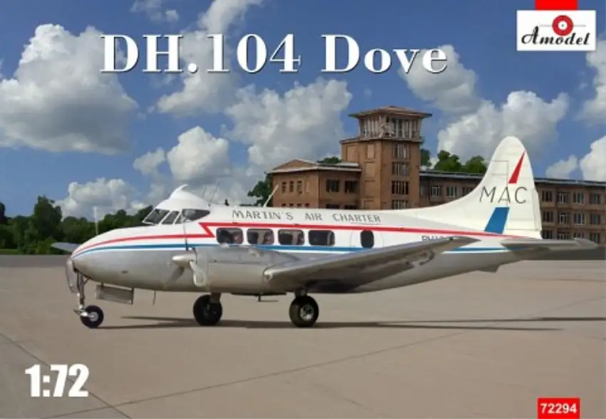 DH104 Dove Air Charter Passenger Airliner 1/72 A-Model
