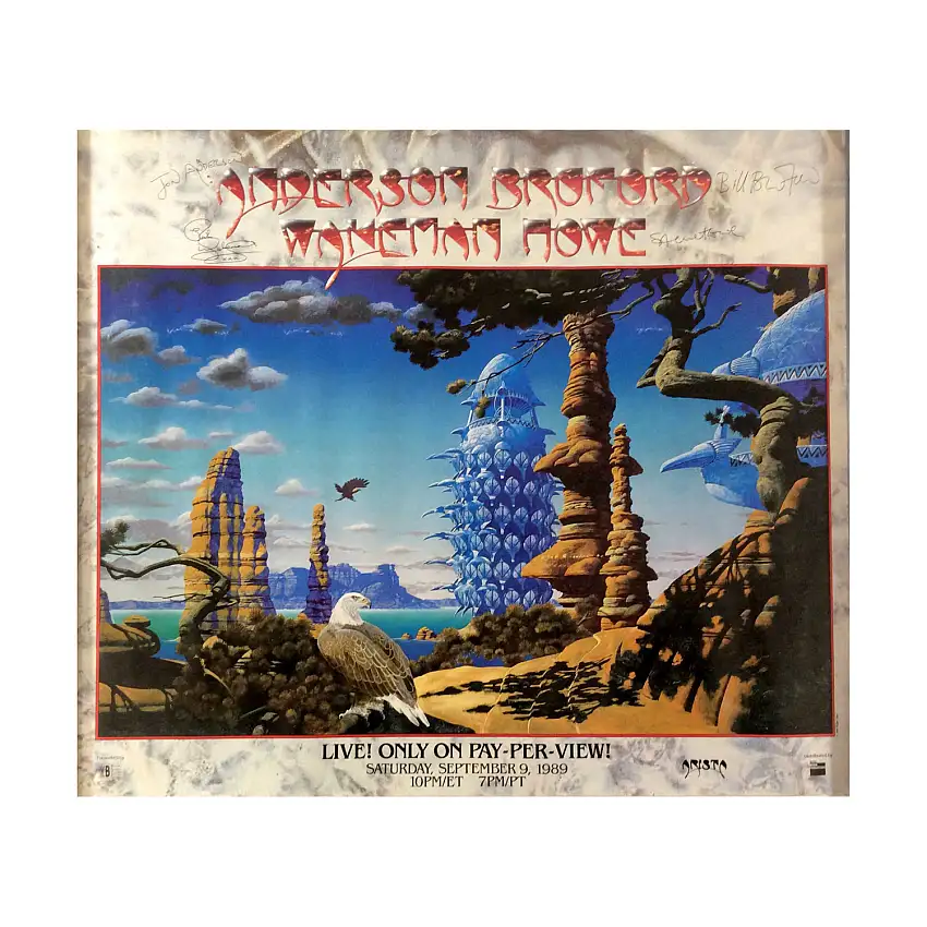 Anderson Bruford Wakeman Howe Poster (Autographed)