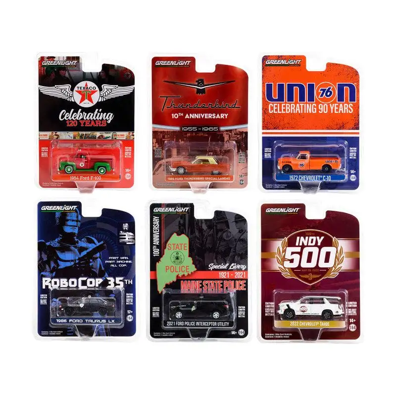 "Anniversary Collection" Set of 6 pieces Series 15 1/64 Diecast Model Cars by Greenlight