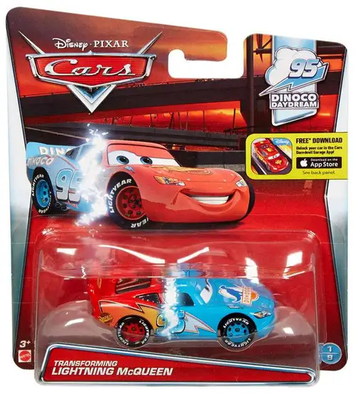 Disney / Pixar Cars Dinoco Daydream Transforming Lightning McQueen Diecast Car #1/9
