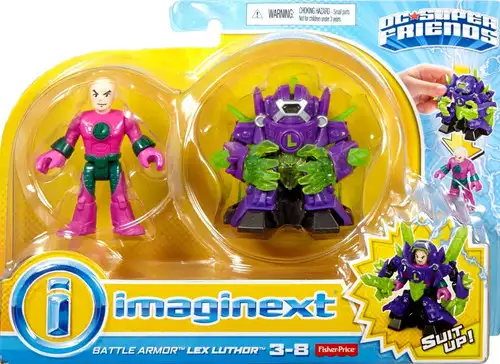 Fisher Price DC Super Friends Imaginext Battle Armor Lex Luthor 3-Inch Figure Set