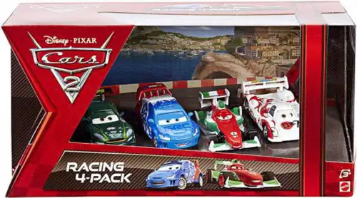 Disney / Pixar Cars Cars 2 Racing 4-Pack Gearsley, Caroule, Bernoulli & Todoroki Exclusive Diecast Car Set