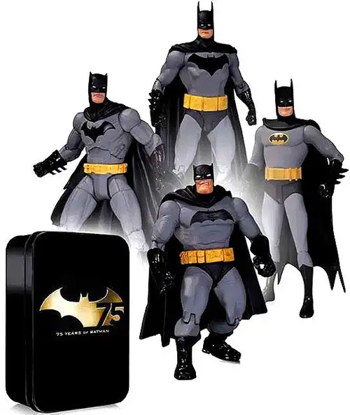 Batman 75th Anniversary Frank Miller, Greg Capullo, Alex Ross & Super Friends Action Figure 4-Pack