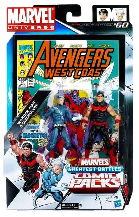 Marvel Universe Greatest Battles Comic Packs Wonder Man & Quicksilver Action Figure 2-Pack