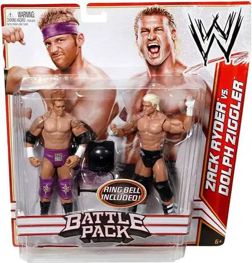 WWE Wrestling Battle Pack Series 18 Zack Ryder vs. Dolph Ziggler Action Figure 2-Pack [Ring Bell]