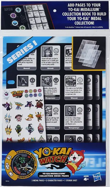 Yo-Kai Watch S1 Series 1 Medallium Collection Book Pages Set