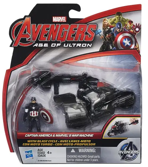 Avengers Age of Ultron Captain America & Marvel's War Machine 3.75-Inch [With Blast Cycle]