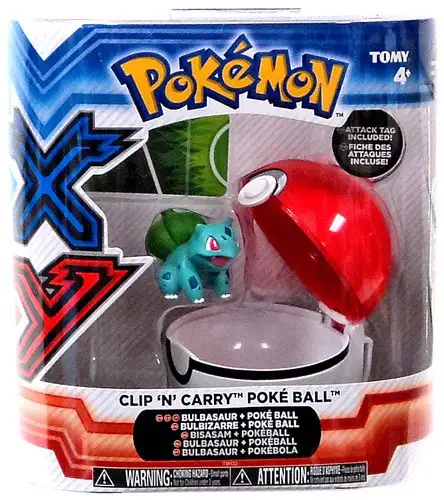 Pokemon Clip n Carry Pokeball Bulbasaur with Poke Ball Figure Set