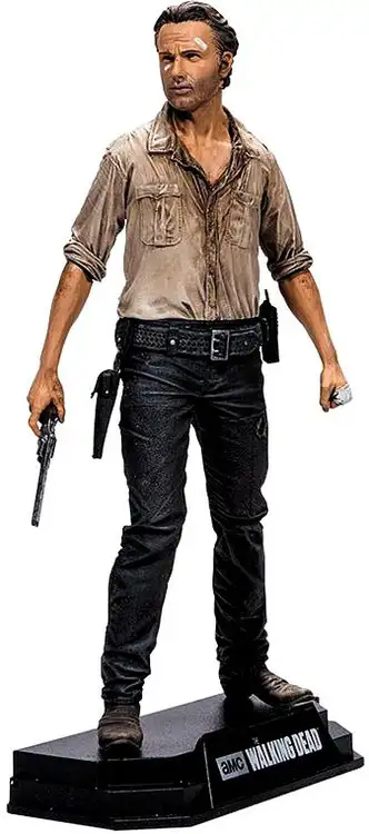 McFarlane Toys The Walking Dead Color Tops Red Wave Rick Grimes Action Figure #1