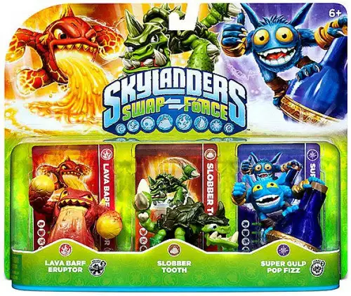 Skylanders Swap Force Lava Barf Eruptor, Slobber Tooth & Super Gulp Pop Fizz Figure 3-Pack