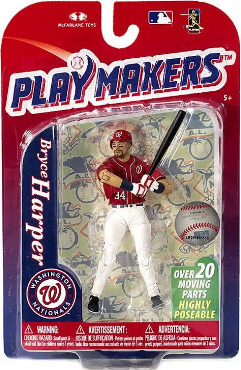 McFarlane Toys MLB Washington Nationals Playmakers Series 4 Bryce Harper Action Figure