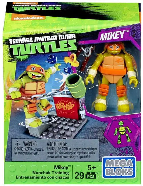 Mega Bloks Teenage Mutant Ninja Turtles Animation Mikey Nunchuk Training Set #29017