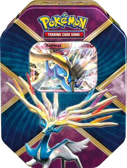 Pokemon XY Shiny Kalos Xerneas Tin Set [4 Booster Packs & Promo Card]