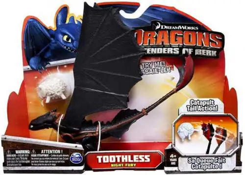 How to Train Your Dragon Defenders of Berk Toothless Action Figure [Night Fury, Catapult Tail Action]