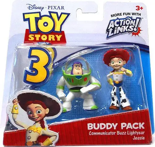 Toy Story 3 Action Links Buddy Pack Communicator Buzz Lightyear & Jessie Mini Figure 2-Pack