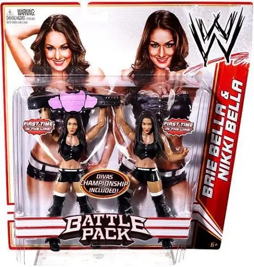 WWE Wrestling Battle Pack Series 15 Brie Bella & Nikki Bella Action Figure 2-Pack [Black Outfits]