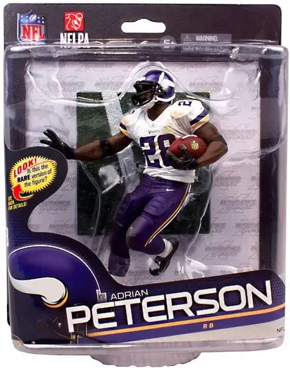 McFarlane Toys NFL Minnesota Vikings Sports Football Series 34 Adrian Peterson Action Figure [White Jersey]
