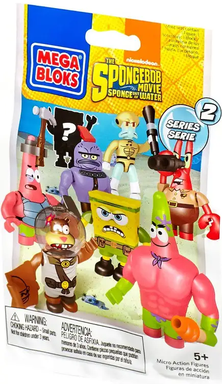 Mega Bloks Spongebob Squarepants Sponge Out Of Water Series 2 Mystery Pack [1 RANDOM Figure]