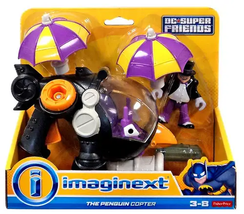 Fisher Price DC Super Friends Imaginext The Penguin Copter 3-Inch Figure Set