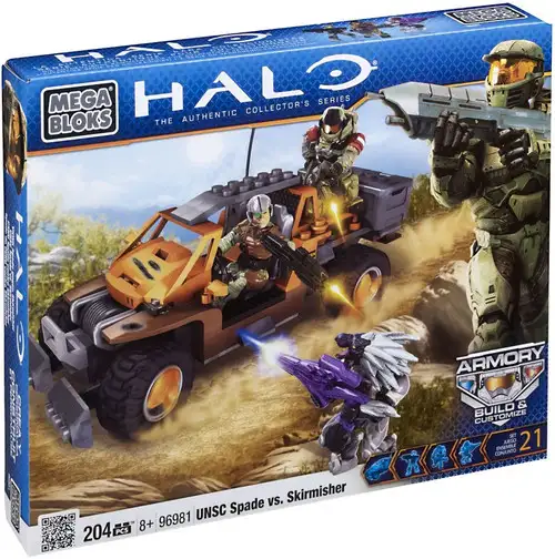 Mega Bloks Halo The Authentic Collector's Series UNSC Spade vs. Skirmisher Set #96981