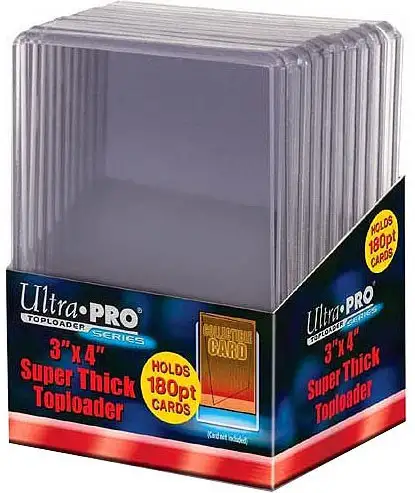 Ultra Pro Card Supplies 3" X 4" Super Thick Toploader [10 Count, Holds 180pt. Cards]