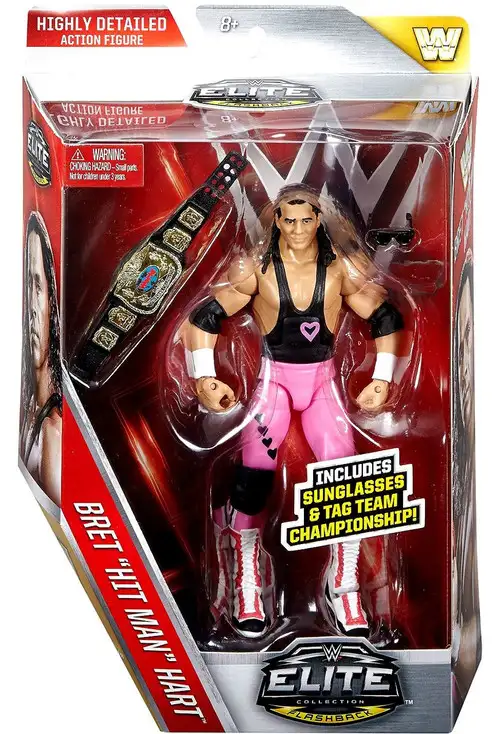 WWE Wrestling Elite Collection Series 43 Bret Hart (Hart Foundation) Action Figure [Sunglasses & Tag Team Championship]