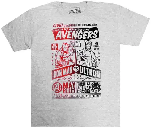 Marvel Avengers Iron Man vs. Ultron Exclusive T-Shirt [X-Large]
