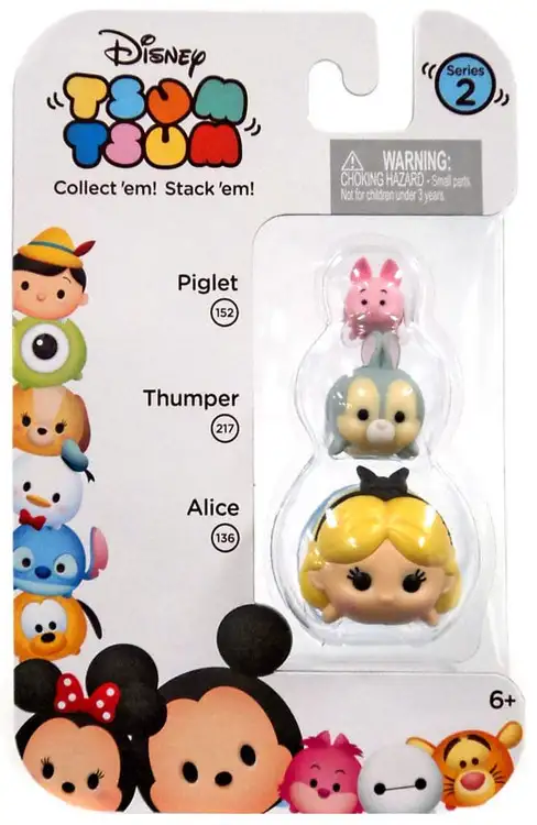 Disney Tsum Tsum Series 2 Piglet, Thumper & Alice Minifigure 3-Pack #152, 217 & 136