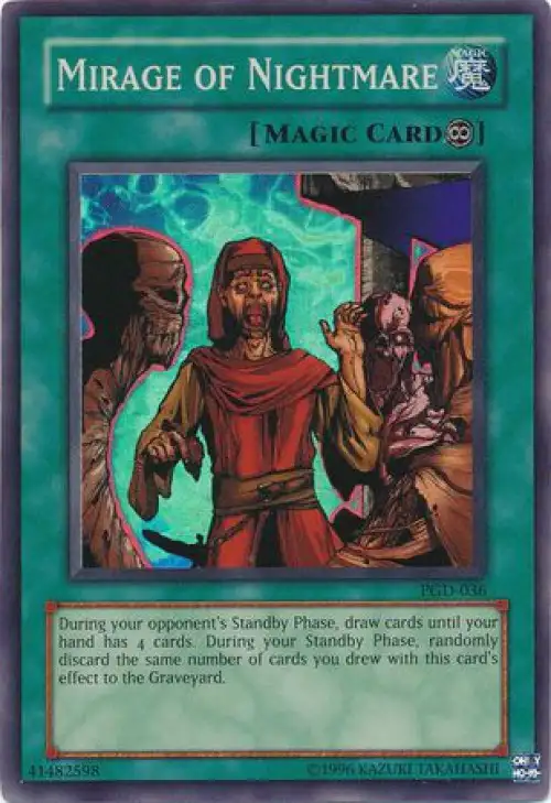 YuGiOh Pharaonic Guardian Super Rare Mirage of Nightmare PGD-036