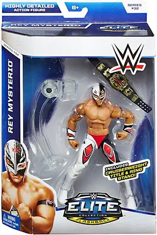 WWE Wrestling Elite Collection Series 32 Rey Mysterio Action Figure [Cruiserweight Title & Stand]