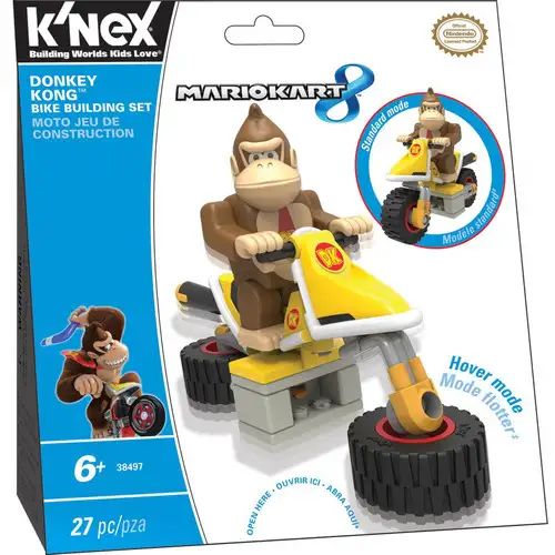 K'NEX Super Mario Mario Kart 8 Donkey Kong Bike Building Set #38497