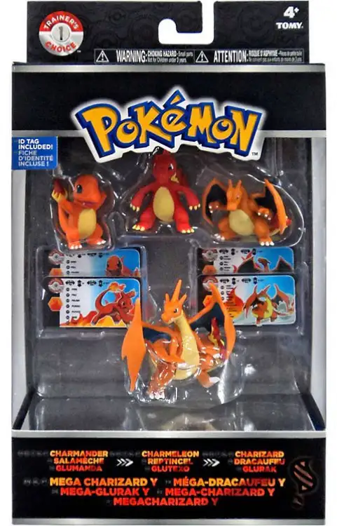 Pokemon XY Charmander, Charmeleon, Charizard & Mega Charizard Y Mini Figure Evolution 4-Pack [Boxed]
