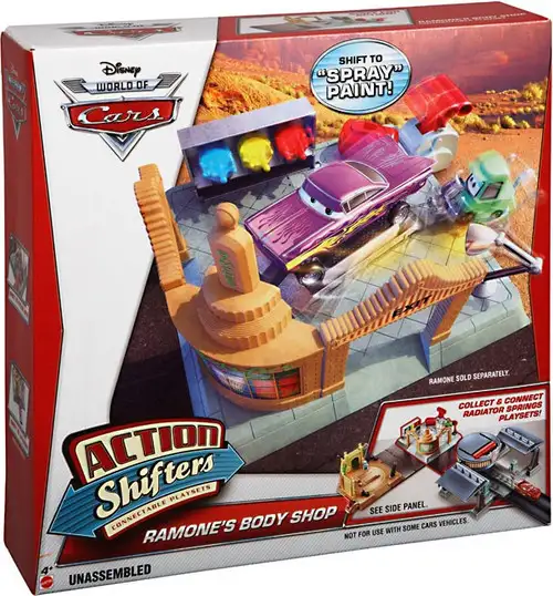 Disney / Pixar Cars The World of Cars Action Shifters Ramone's Body Shop Playset