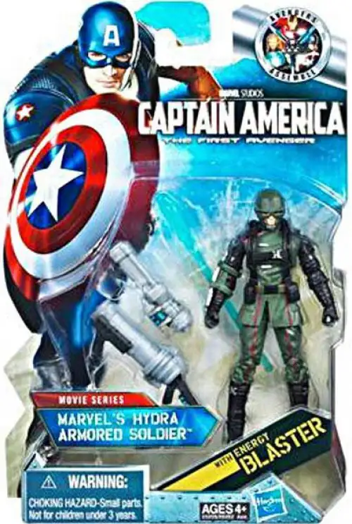 Captain America The First Avenger Movie Series Marvel's Hydra Armored Soldier Action Figure #12 [Black Gloves]