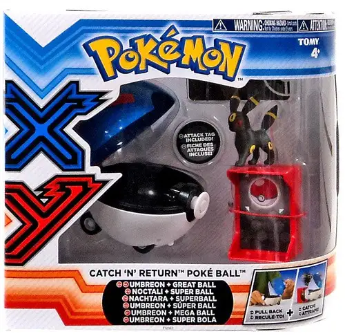 Pokemon Catch n Return Pokeball Umbreon & Great Ball Figure Set